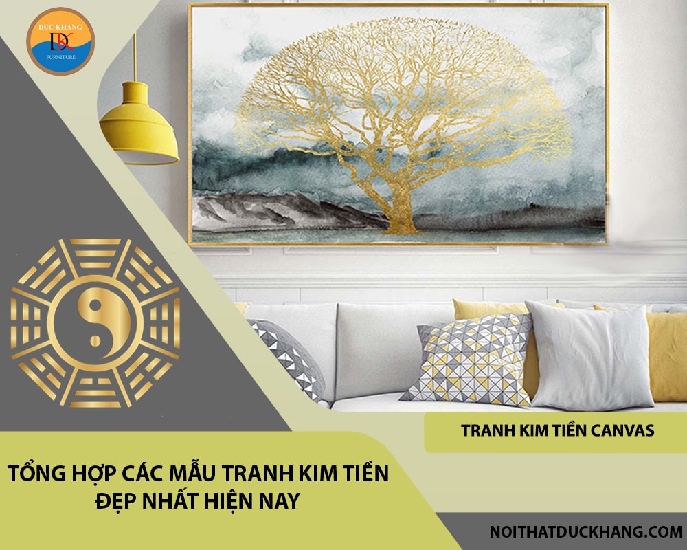 Tranh kim tiền canvas