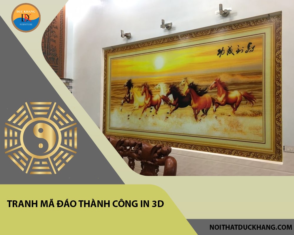 Tranh mã đáo thành công in 3D