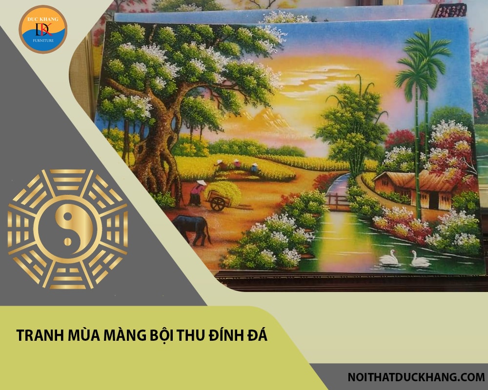 Tranh mùa màng bội thu đính đá