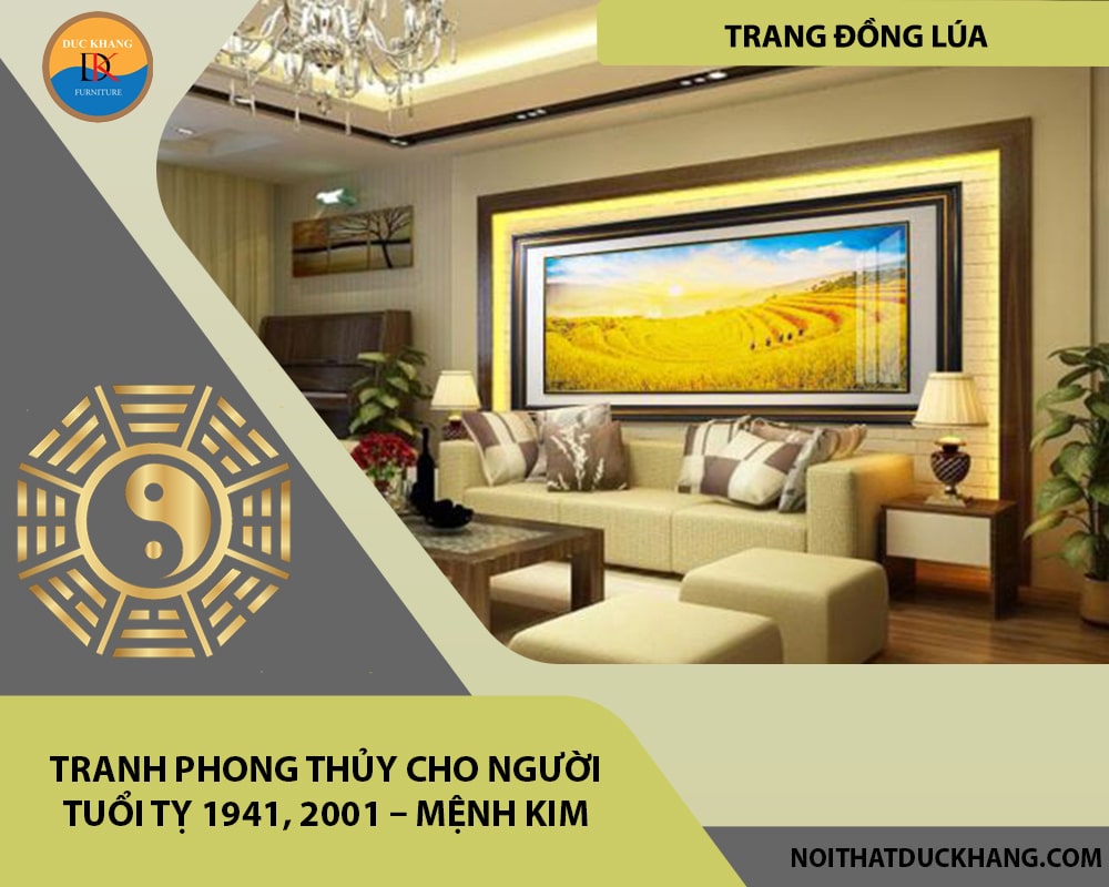 Tranh phong thủy cho người tuổi Tỵ 1941, 2001 – Mệnh Kim