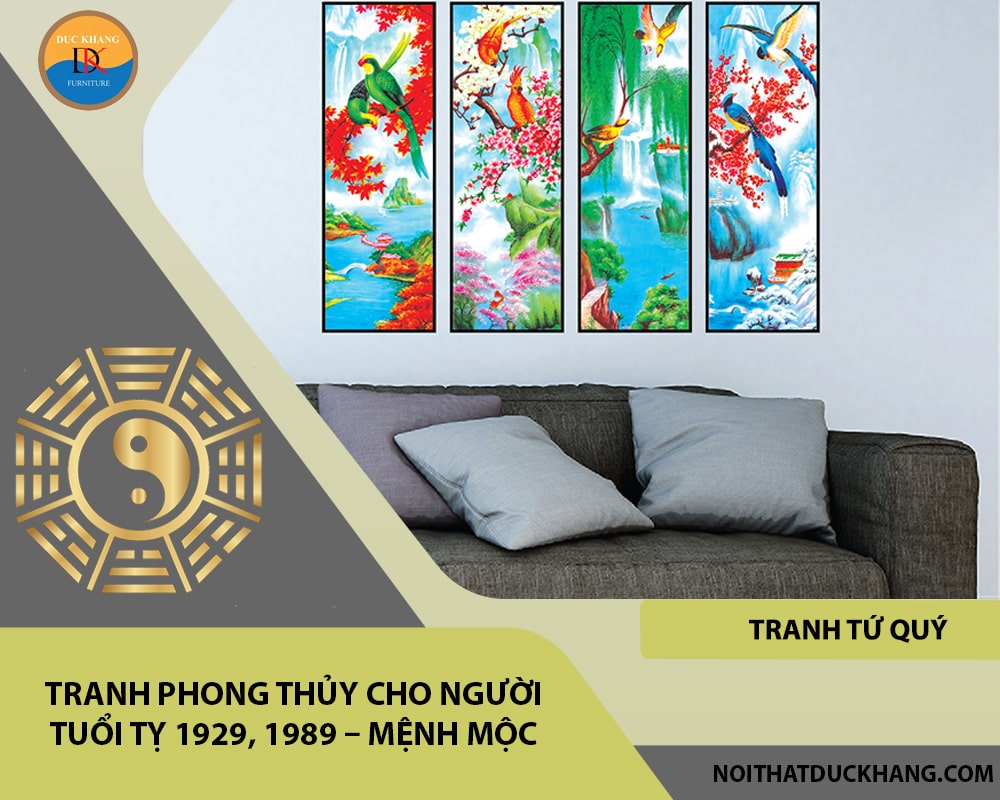 Tranh phong thủy cho người tuổi Tỵ 1929, 1989 – Mệnh Mộc