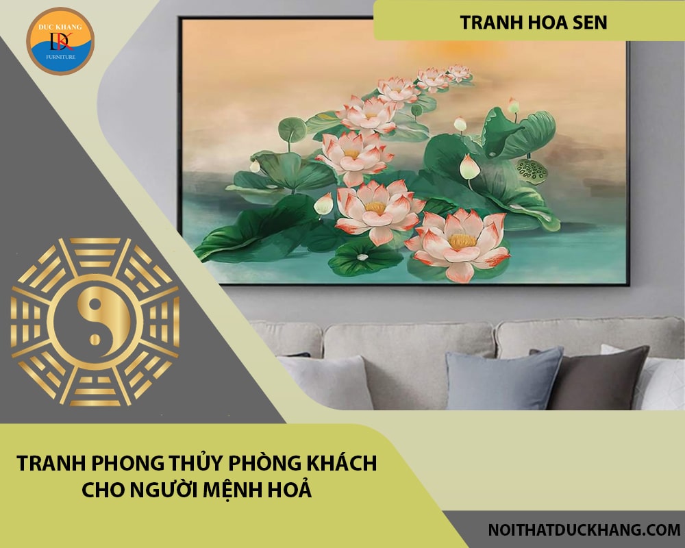 Tranh phong thủy phòng khách cho người mệnh Hoả Tranh phong thủy phòng khách cho người mệnh Hoả