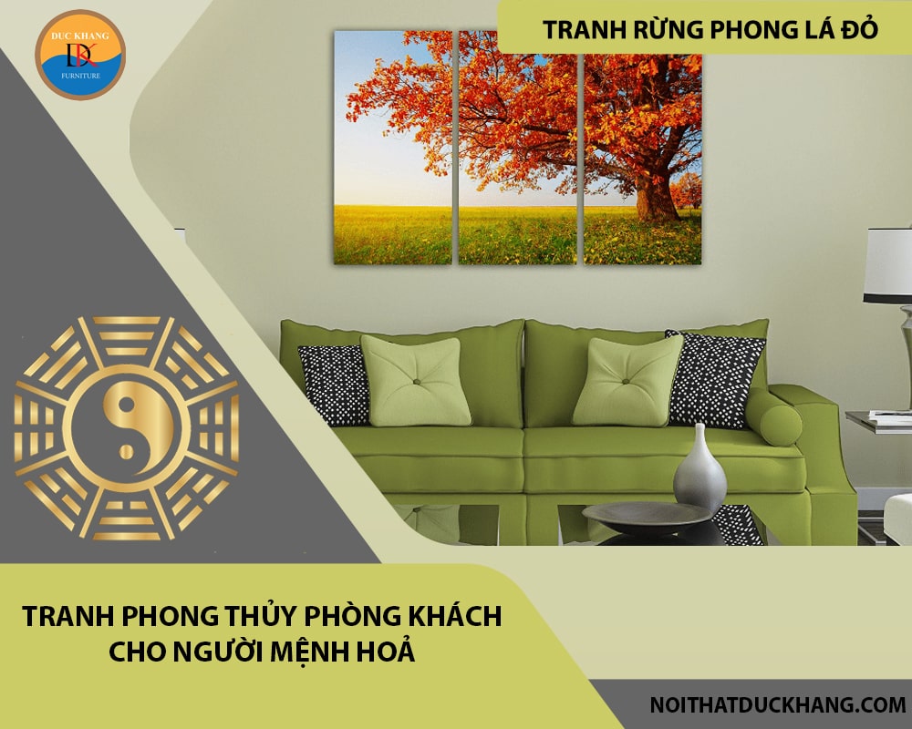 Tranh phong thủy phòng khách cho người mệnh Hoả Tranh phong thủy phòng khách cho người mệnh Hoả