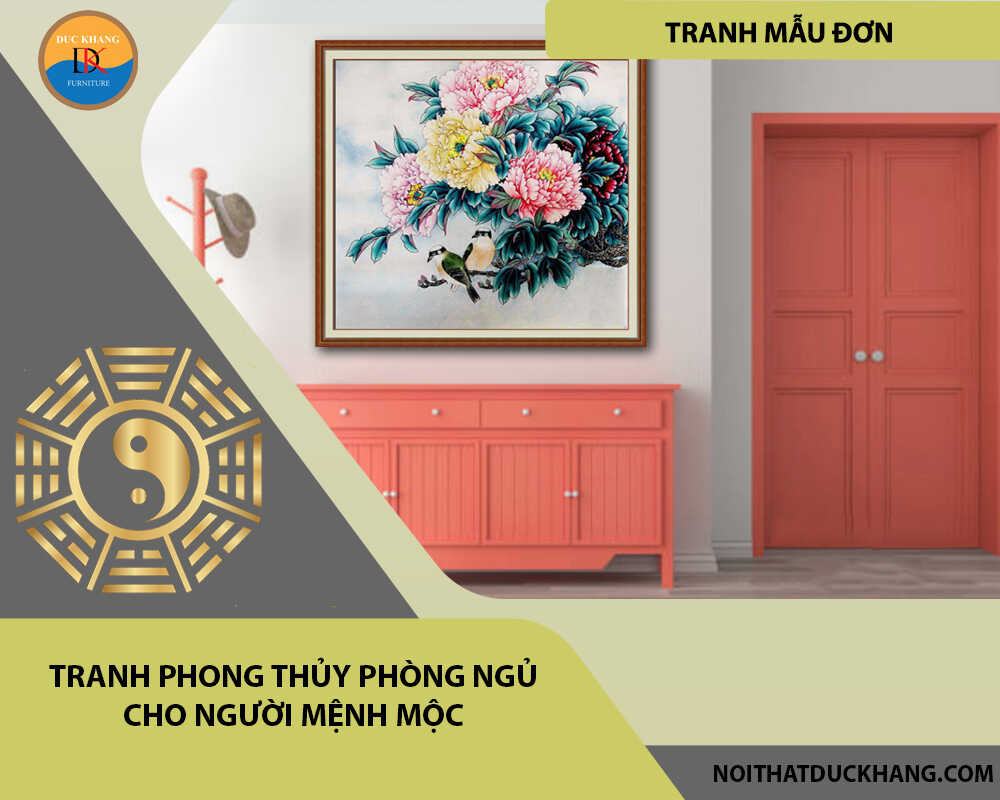 Tranh phong thủy phòng ngủ cho người mệnh Mộc