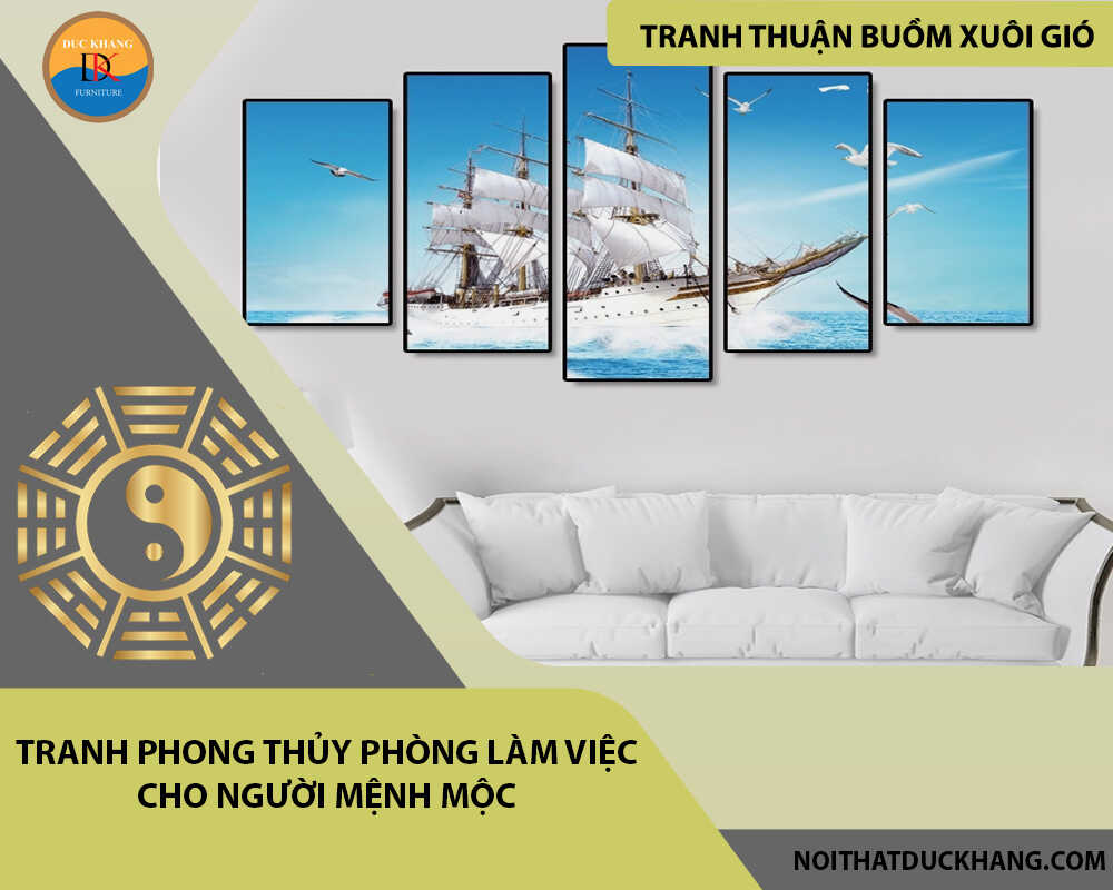 Tranh phong thủy phòng làm việc cho người mệnh Mộc