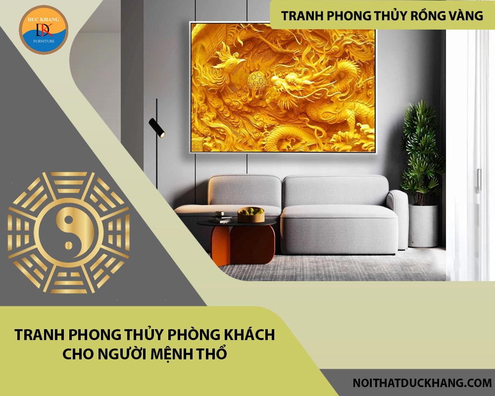 Tranh phong thủy phòng khách cho người mệnh Thổ