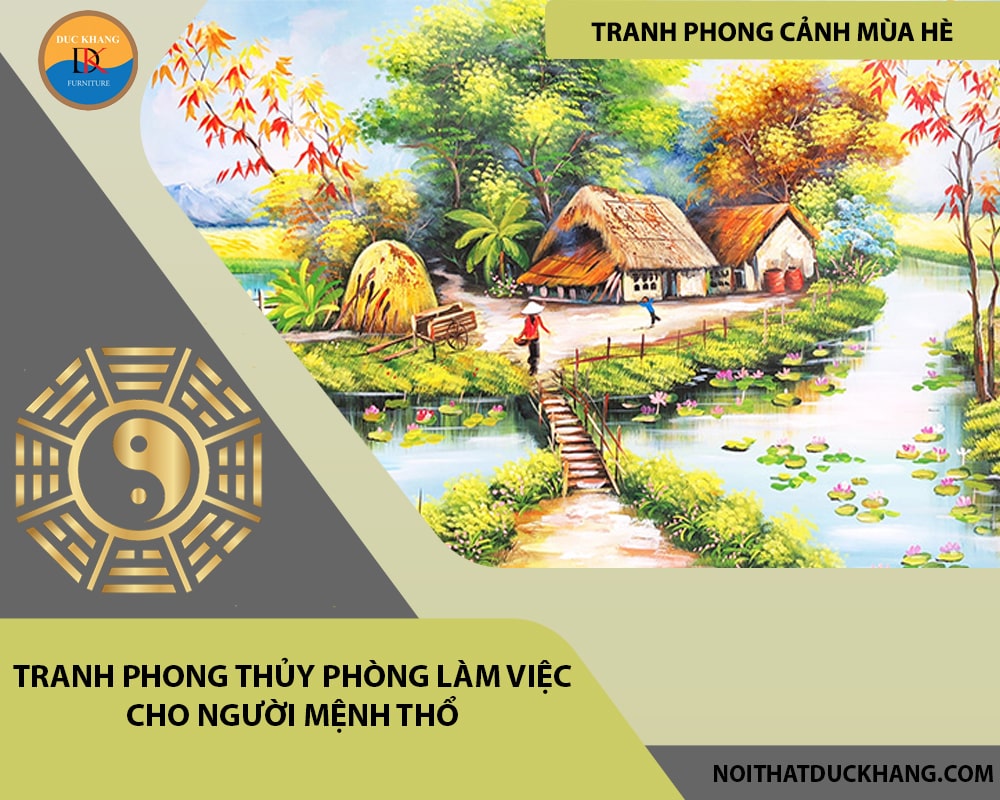 Tranh phong thủy phòng làm việc cho người mệnh Thổ