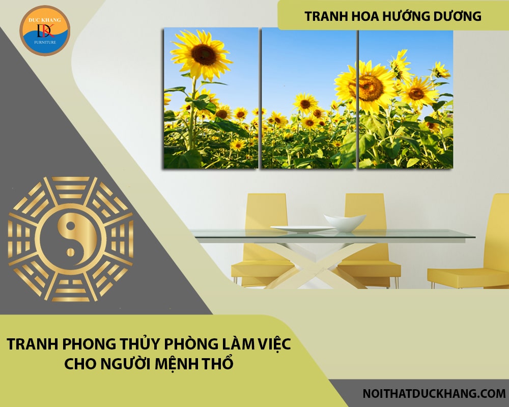 Tranh phong thủy phòng làm việc cho người mệnh Thổ