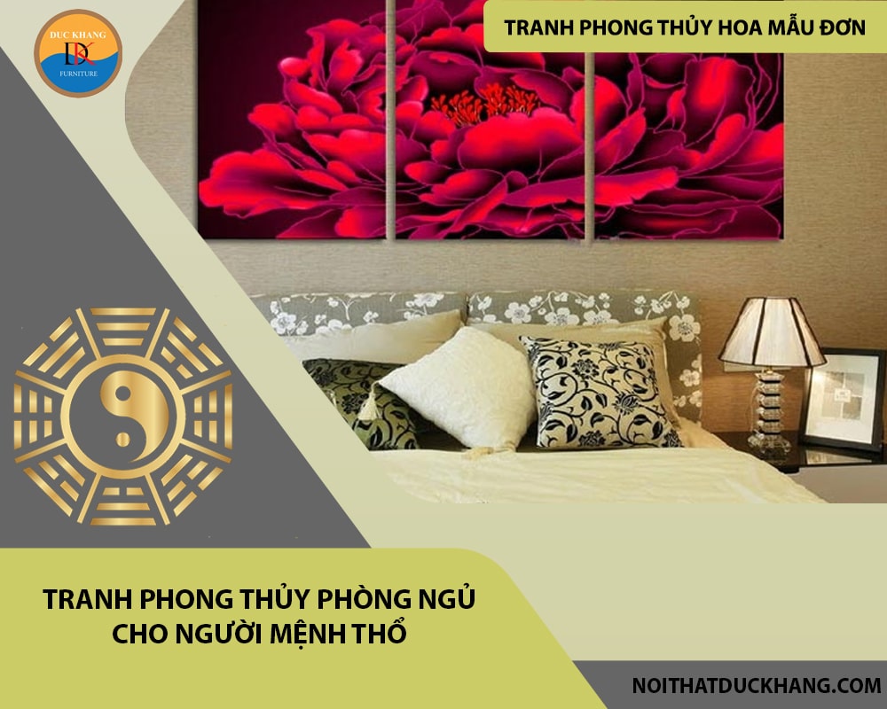 Tranh phong thủy phòng ngủ cho người mệnh Thổ