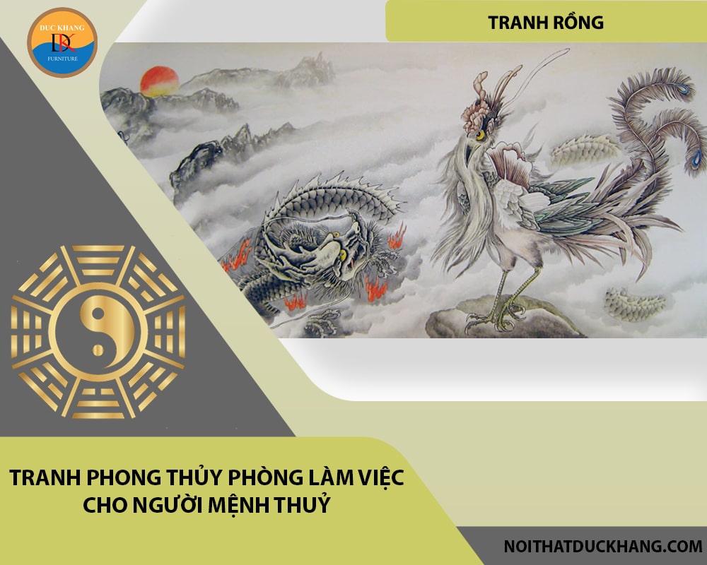 Tranh phong thủy phòng làm việc cho người mệnh Thuỷ