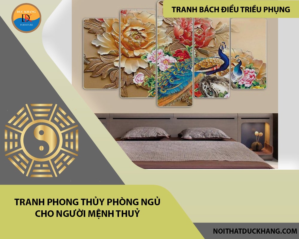 Tranh phong thủy phòng ngủ cho người mệnh Thuỷ