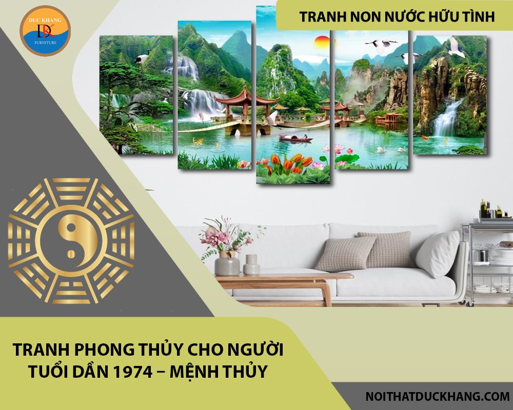 Tranh phong thủy cho người tuổi Dần 1974 – Mệnh Thủy