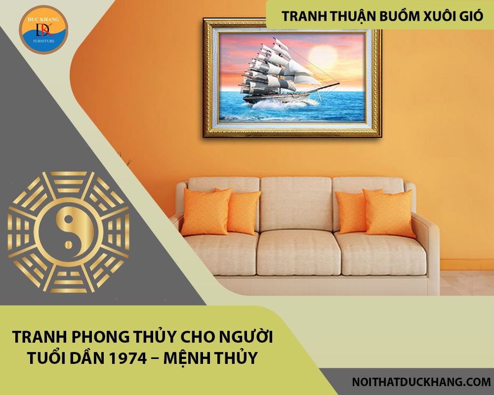 Tranh phong thủy cho người tuổi Dần 1974 – Mệnh Thủy