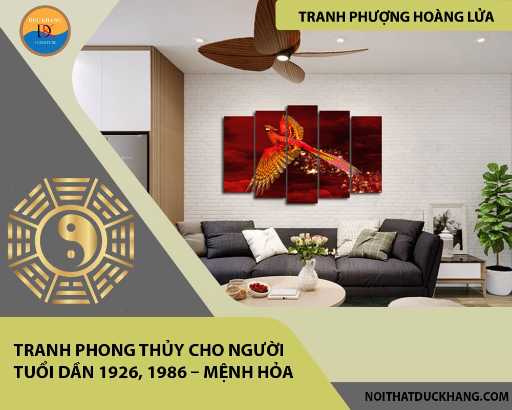 Tranh phong thủy cho người tuổi Dần 1926, 1986 – Mệnh Hỏa