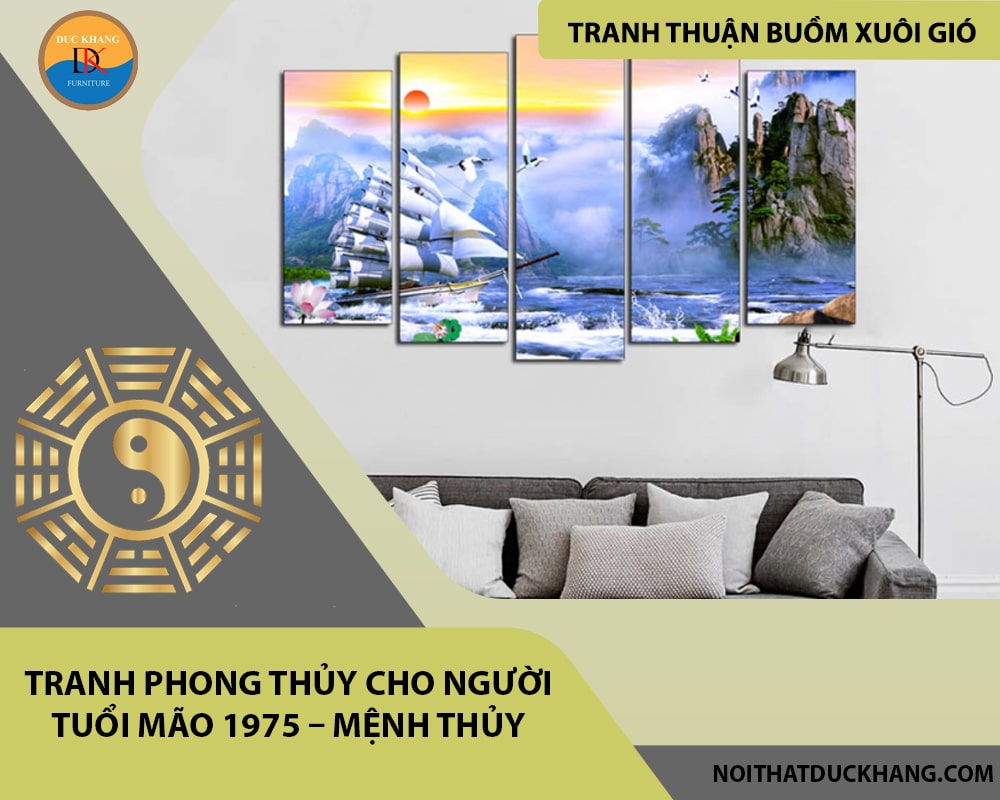 Tranh phong thủy cho người tuổi Mão 1975 – Mệnh Thủy