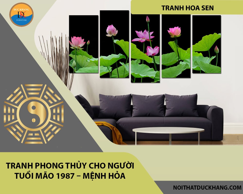 Tranh phong thủy cho người tuổi Mão 1987 – Mệnh Hỏa