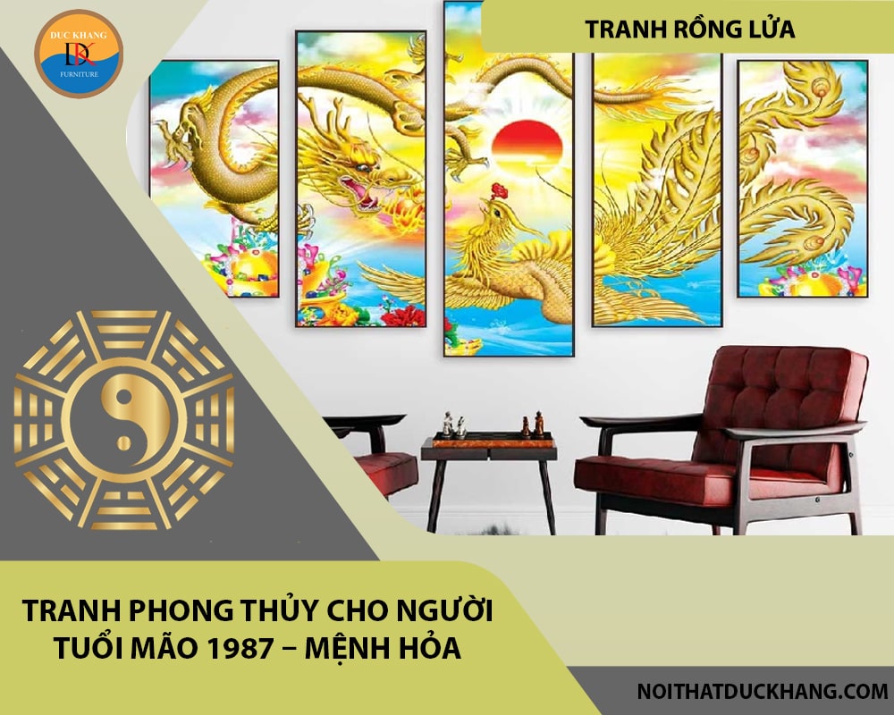 Tranh phong thủy cho người tuổi Mão 1987 – Mệnh Hỏa