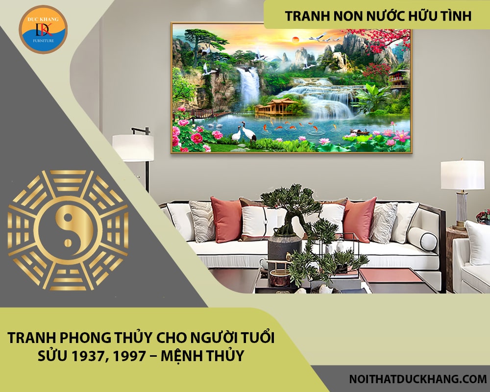 Tranh phong thủy cho người tuổi Sửu 1937, 1997 – Mệnh Thủy