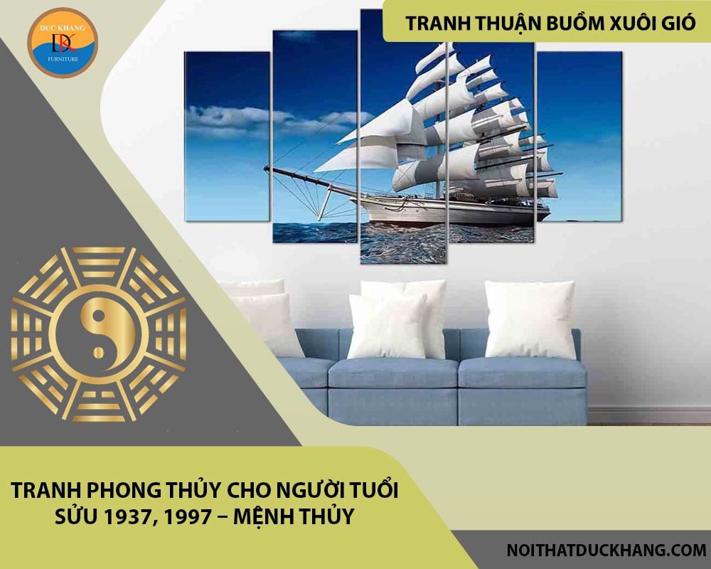 Tranh phong thủy cho người tuổi Sửu 1937, 1997 – Mệnh Thủy