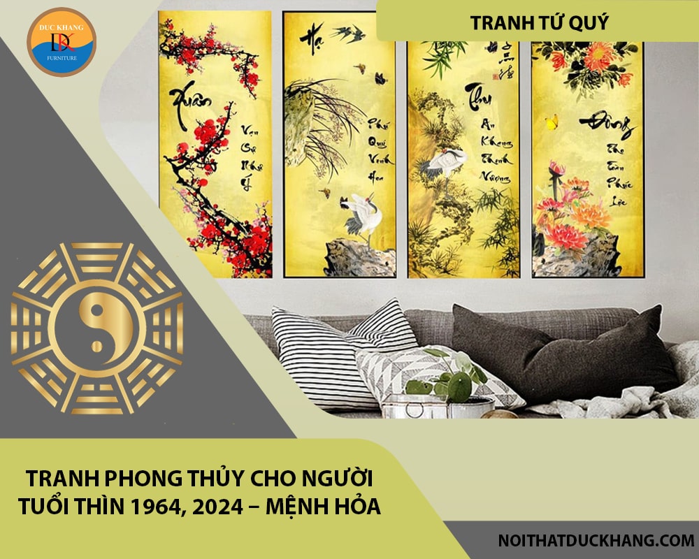 Tranh phong thủy cho người tuổi Thìn 1964, 2024 – Mệnh Hỏa