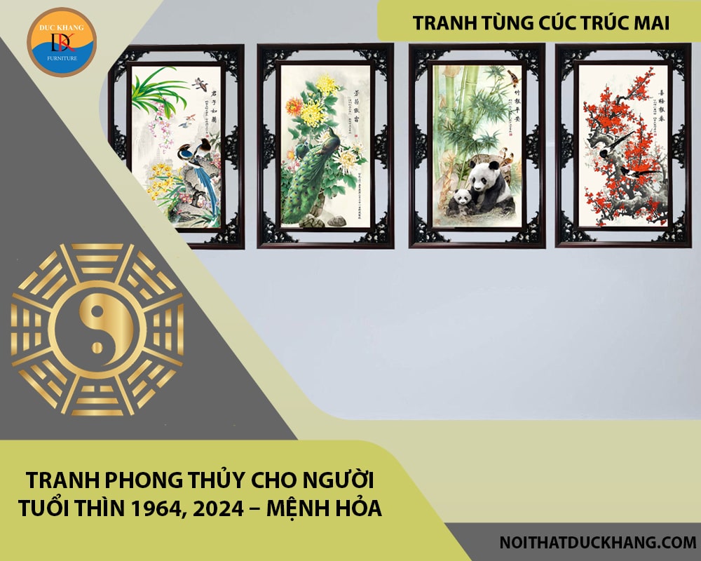 Tranh phong thủy cho người tuổi Thìn 1964, 2024 – Mệnh Hỏa