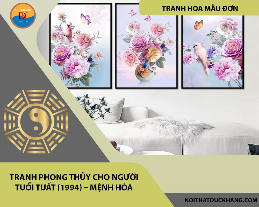 Tranh phong thủy cho người tuổi Tuất (1994) – Mệnh Hỏa