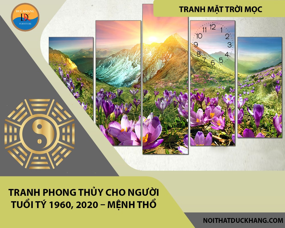 Tranh phong thủy cho người tuổi Tý 1960, 2020 – Mệnh Thổ