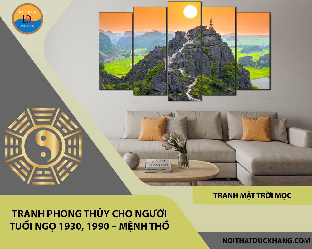 Tranh phong thủy cho người tuổi Ngọ 1930, 1990 – Mệnh Thổ