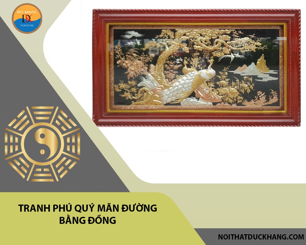 Tranh phú quý mãn đường bằng đồng Tranh phú quý mãn đường bằng đồng