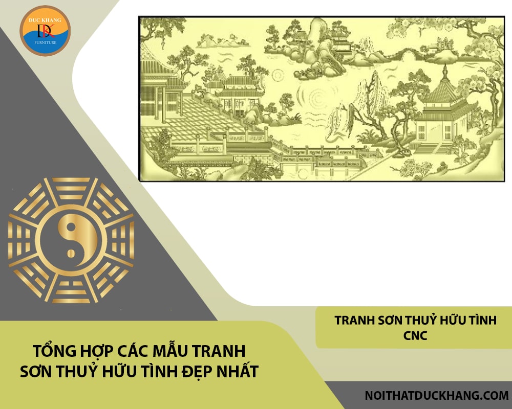 Tranh sơn thuỷ hữu tình cnc