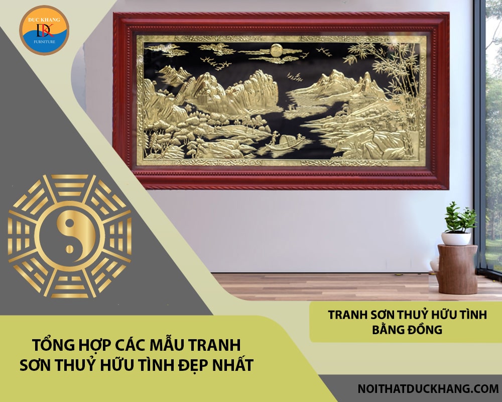 Tranh sơn thuỷ hữu tình bằng đồng