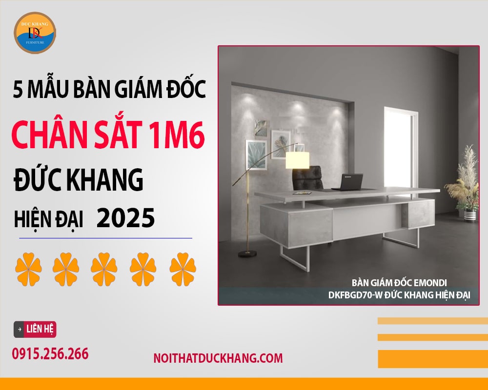 Bàn giám đốc Emondi DKFBGD70-W Đức Khang hiện đại Bàn giám đốc Emondi DKFBGD70-W Đức Khang hiện đại