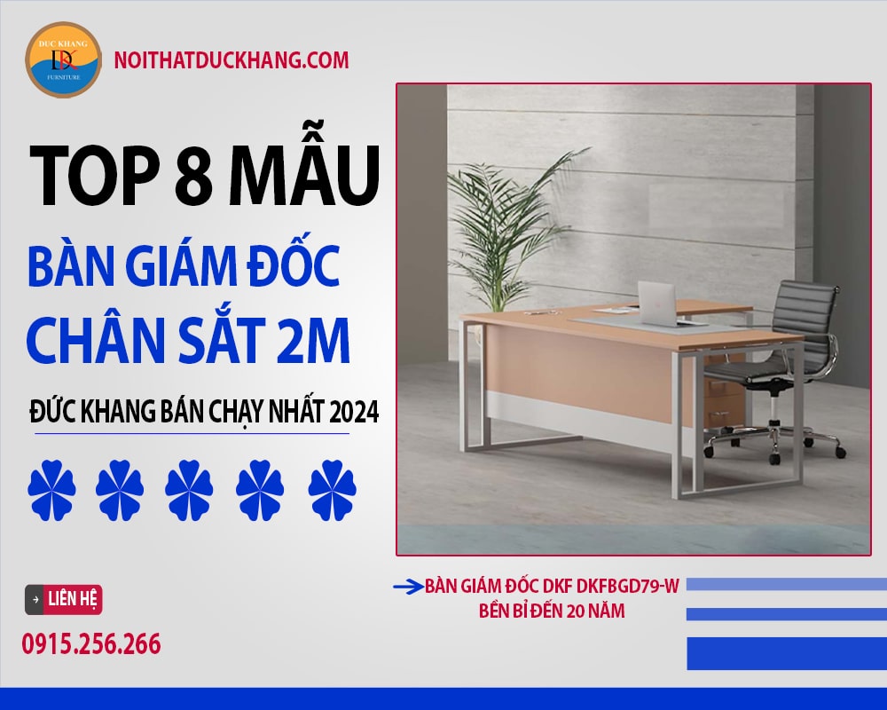 Bàn giám đốc DKF DKFBGD79-W bền bỉ đến 20 năm