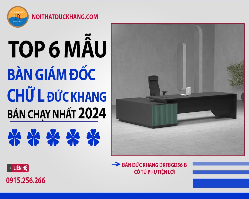 Bàn Đức Khang DKFBGD56-B có tủ phụ tiện lợi