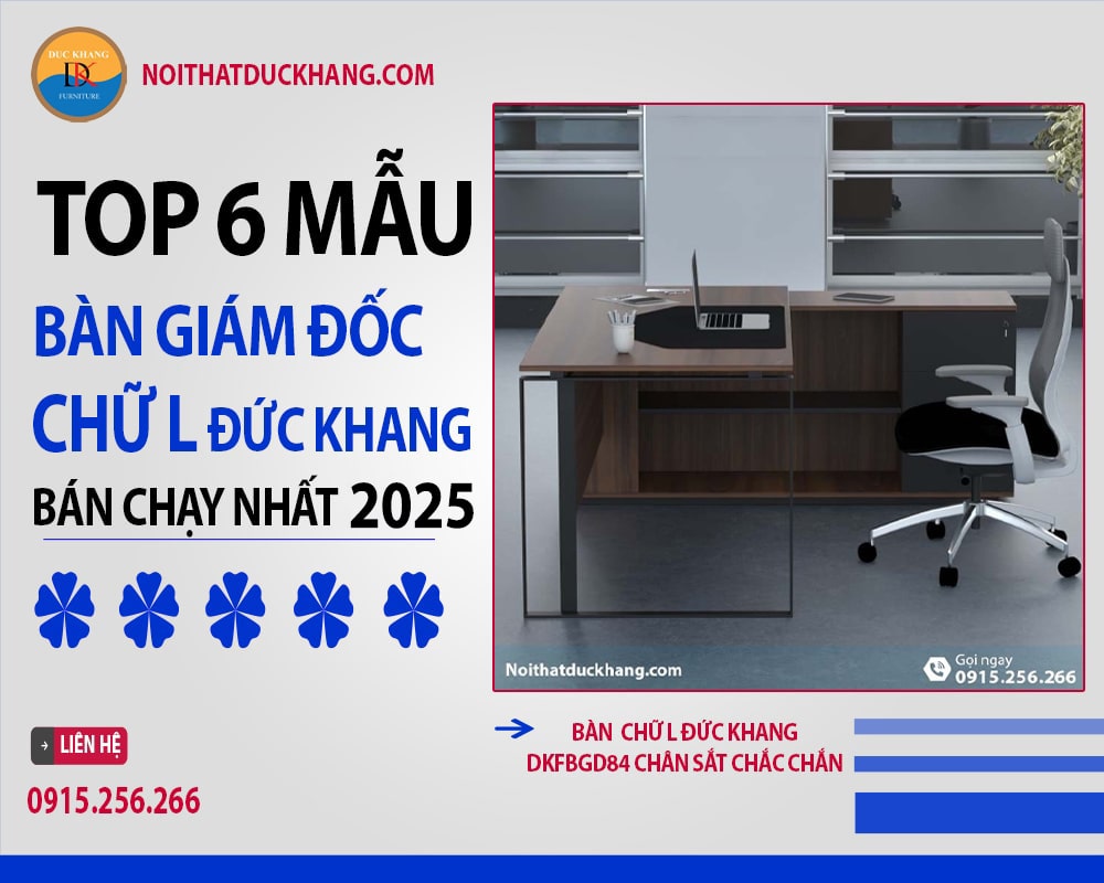 Bàn chữ L Đức Khang DKFBGD84 chân sắt chắc chắn Bàn chữ L Đức Khang DKFBGD84 chân sắt chắc chắn