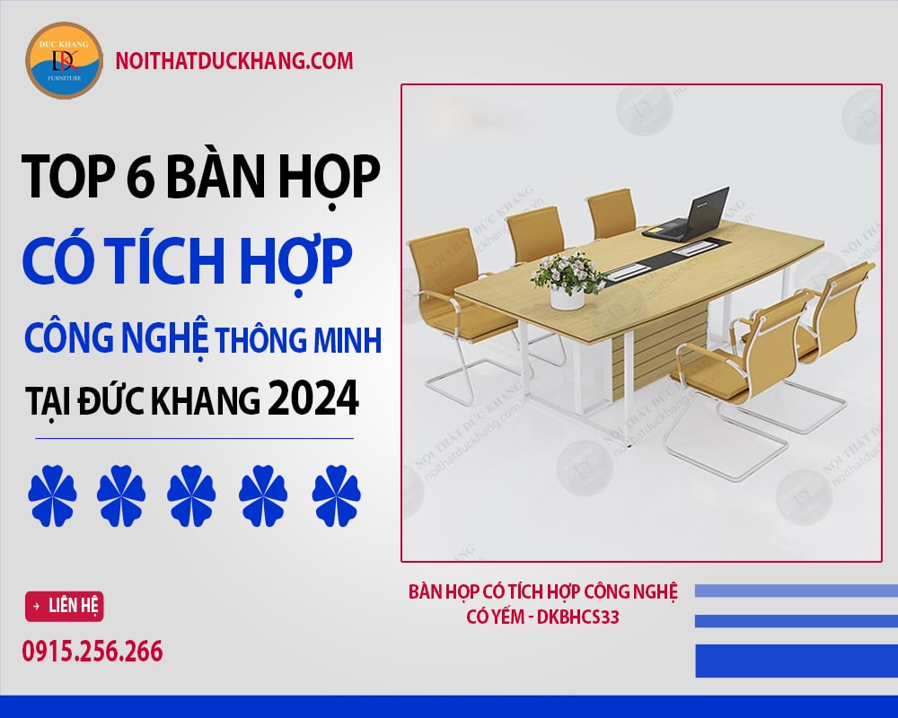 Bàn họp có tích hợp công nghệ có yếm - DKBHCS33