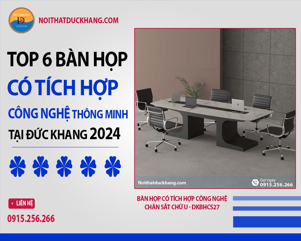 Bàn họp có tích hợp công nghệ chân đen hình chữ C - DKFBH114