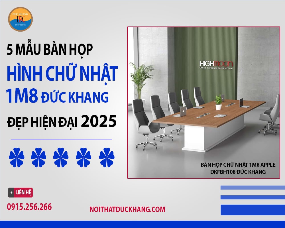 Bàn họp chữ nhật 1m8 Apple DKFBH108 Đức Khang Bàn họp chữ nhật 1m8 Apple DKFBH108 Đức Khang