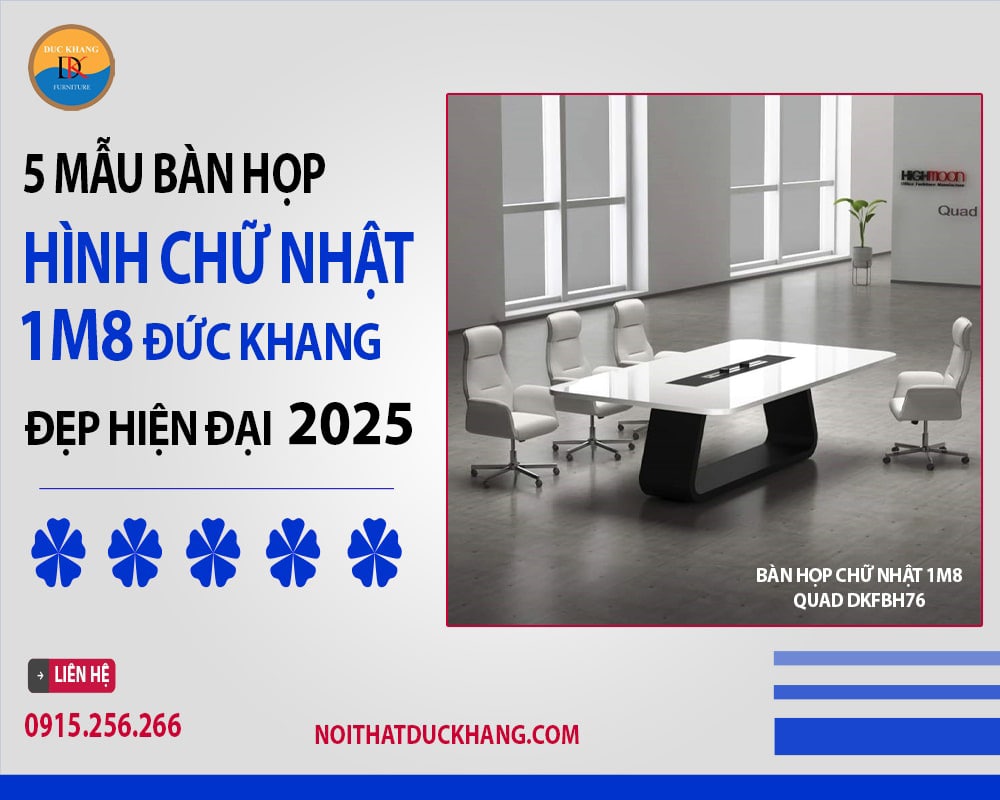Bàn họp chữ nhật 1m8 Quad DKFBH76 Bàn họp chữ nhật 1m8 Quad DKFBH76