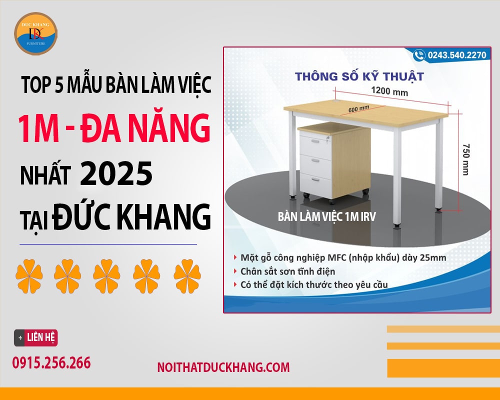Bàn làm việc 1m IRV Bàn làm việc 1m IRV
