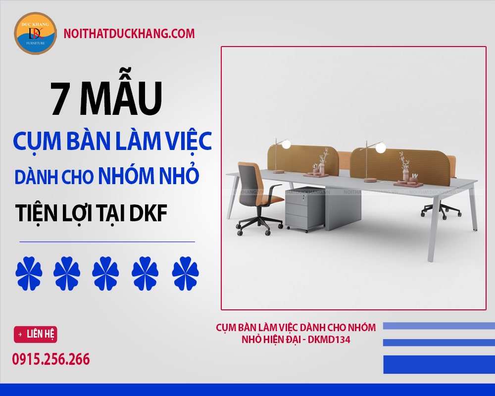 Cụm bàn làm việc dành cho nhóm nhỏ hiện đại - DKMD134