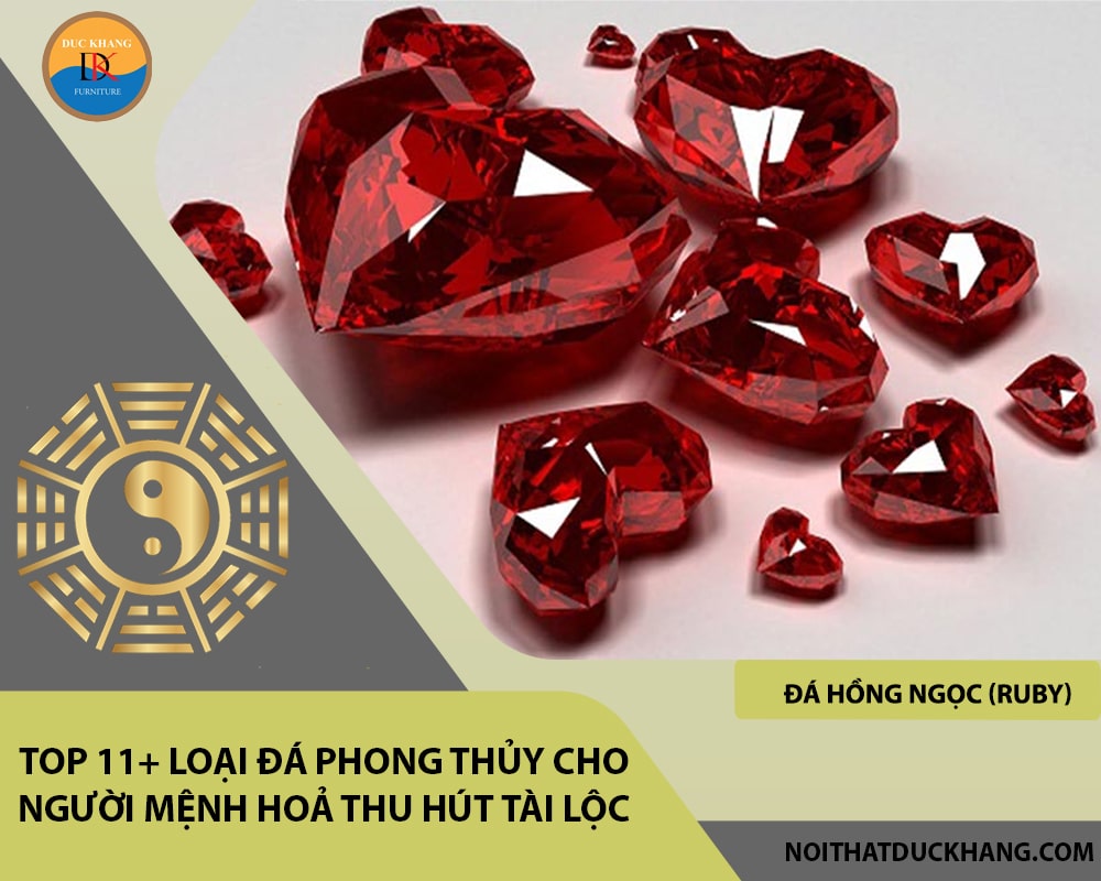 Top 11+ loại đá phong thủy cho người mệnh Hoả hút tài lộc - Đá Hồng ngọc (Ruby)