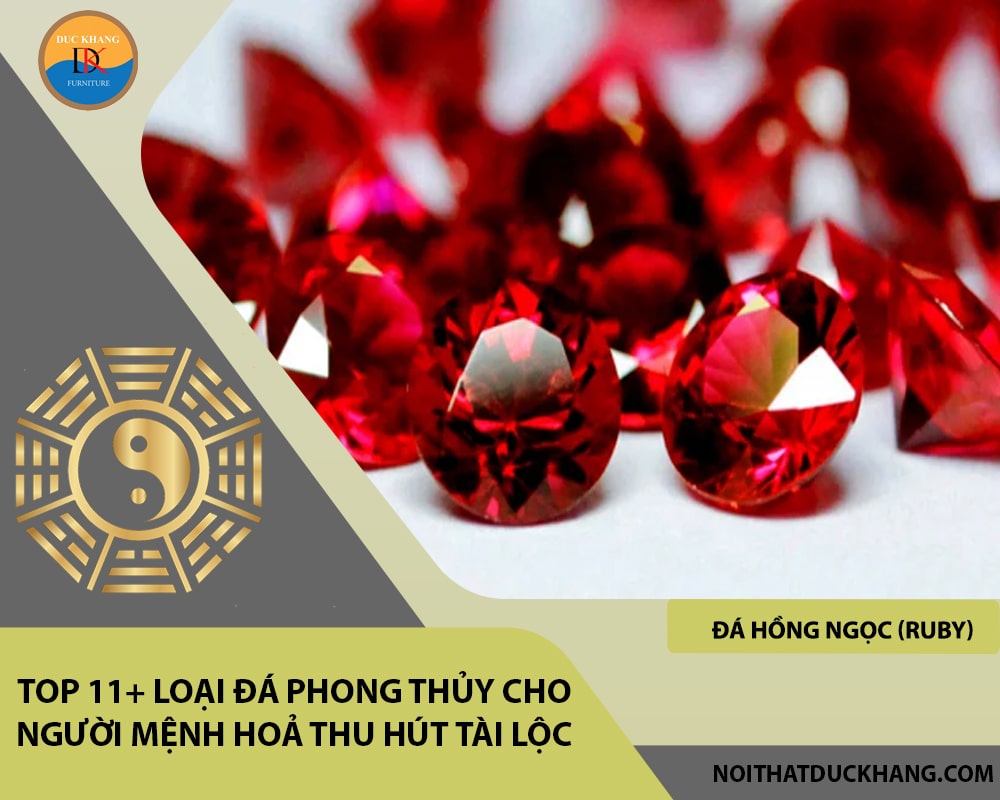 Top 11+ loại đá phong thủy cho người mệnh Hoả hút tài lộc - Đá Hồng ngọc (Ruby)