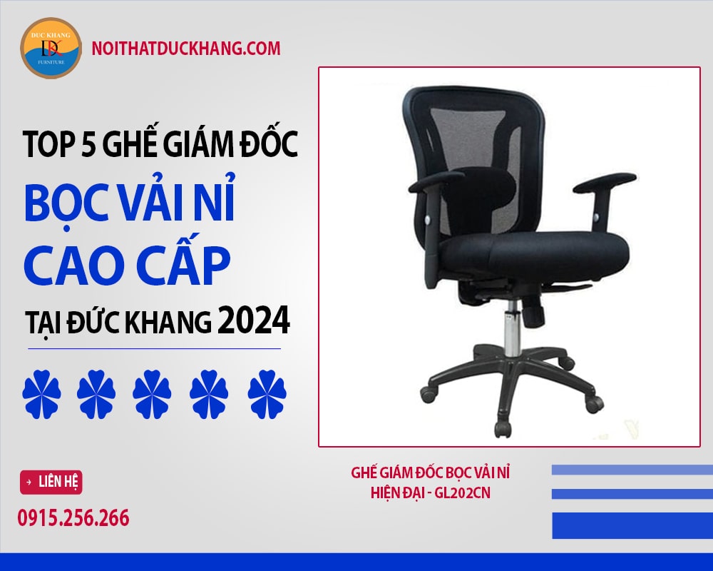 Ghế giám đốc bọc vải nỉ hiện đại - GL202CN