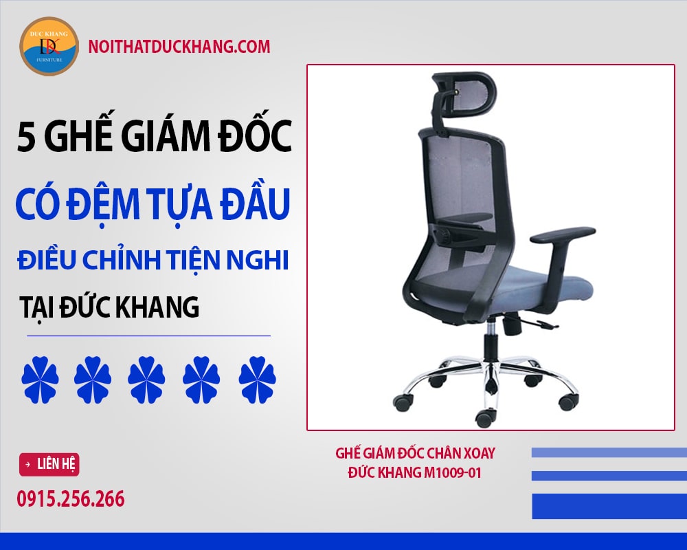 Ghế giám đốc chân xoay Đức Khang M1009-01