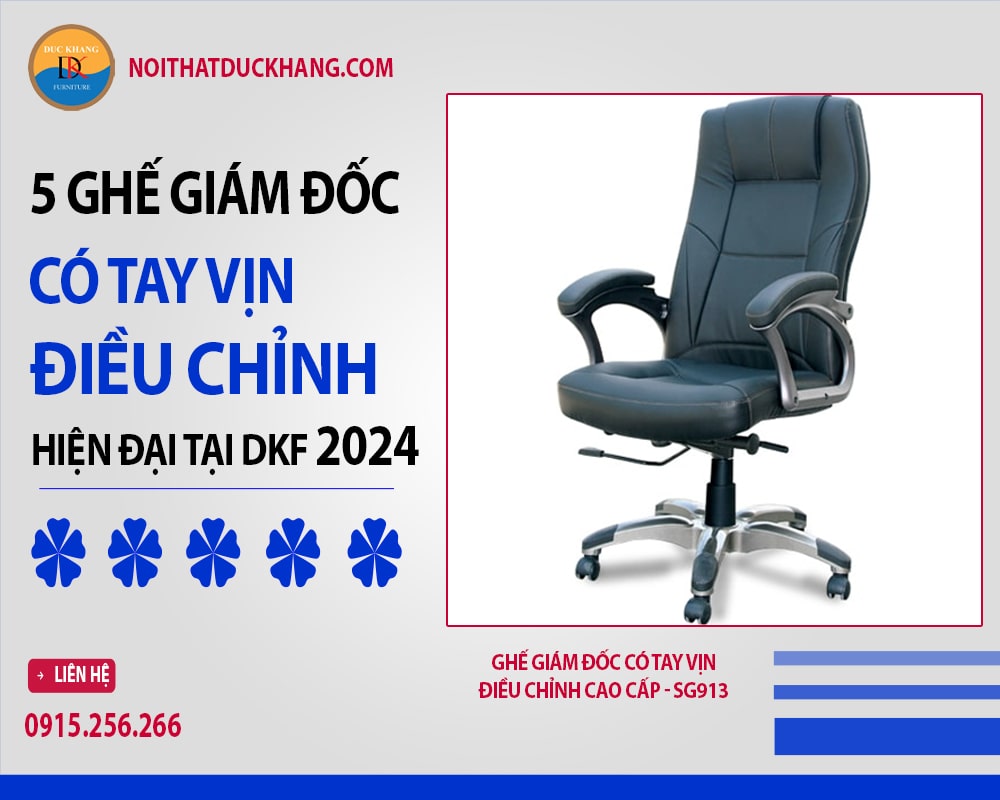 Ghế giám đốc có tay vịn điều chỉnh cao cấp - SG913