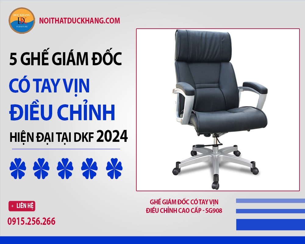 Ghế giám đốc có tay vịn điều chỉnh cao cấp - SG908