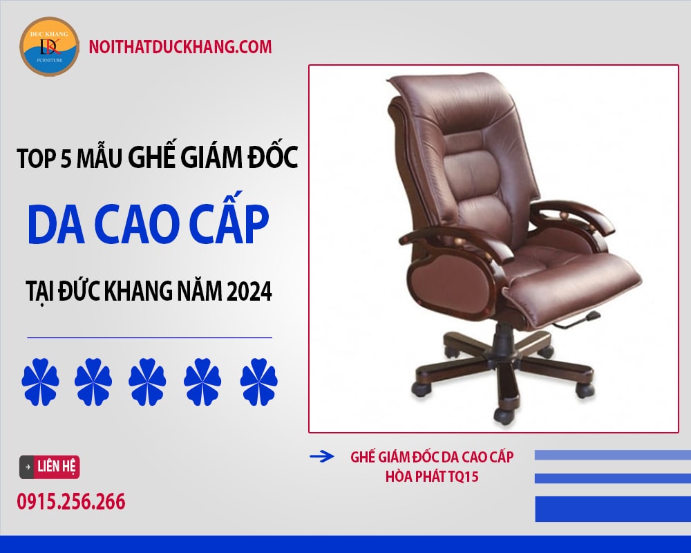 Ghế giám đốc da cao cấp Hòa Phát TQ15