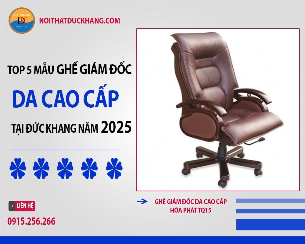 Ghế giám đốc da cao cấp Hòa Phát TQ15