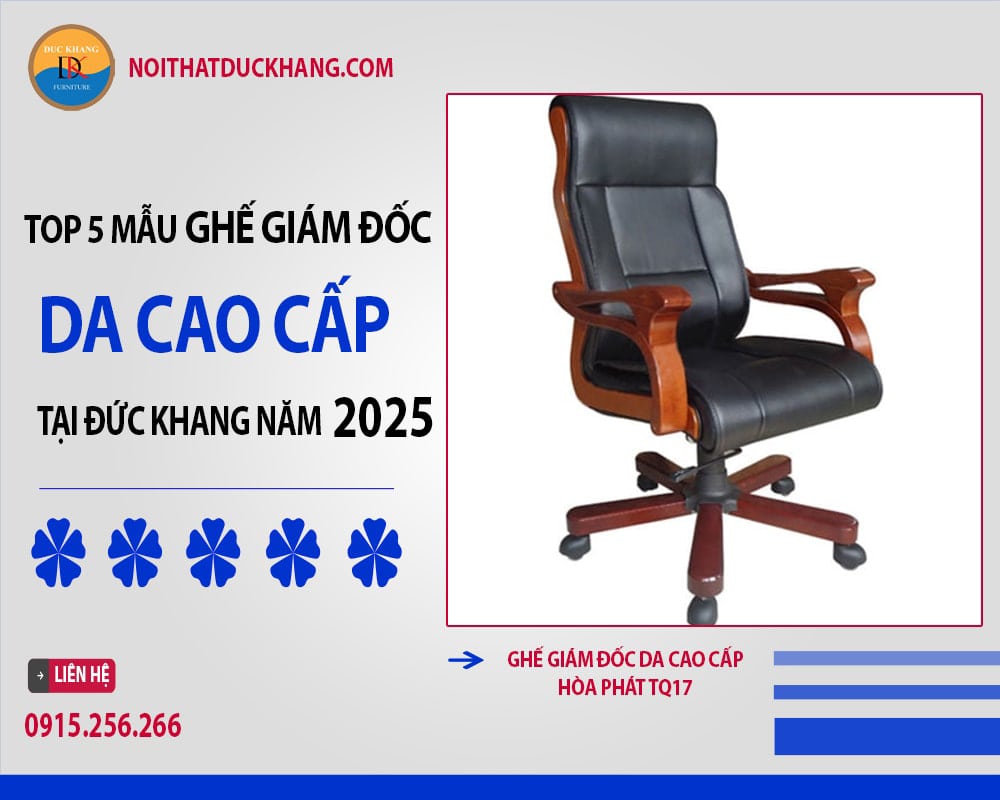 Ghế giám đốc da cao cấp Hòa Phát TQ17